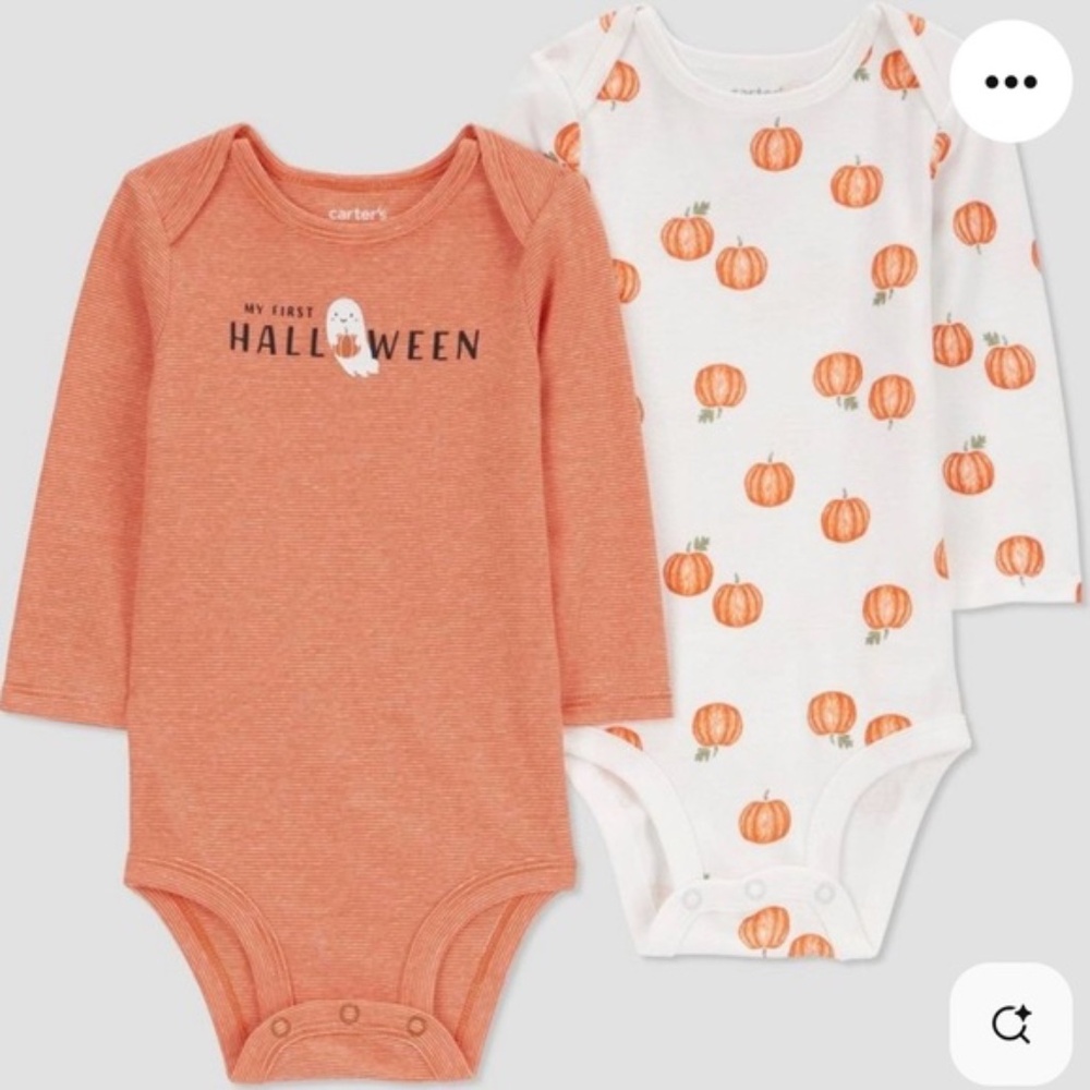 Carter's JOY  Baby 2pk Halloween Bodysuit Set 12M